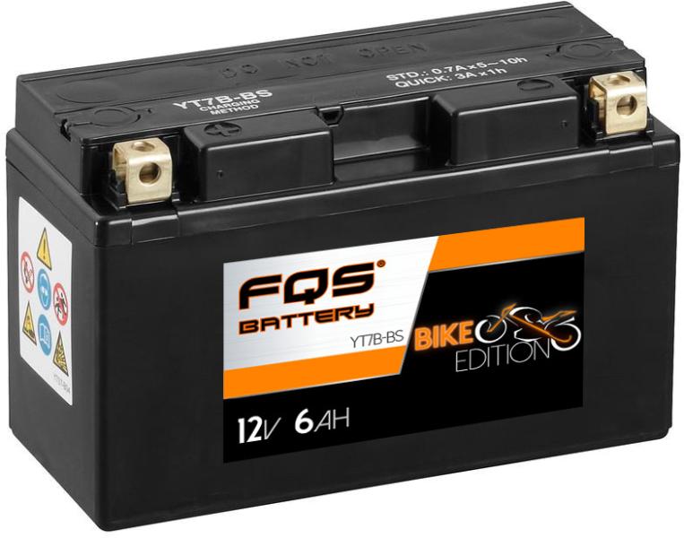 FQS YT7B-BS - Batería Moto 12v 6Ah 110A CCA + I - FQS Battery