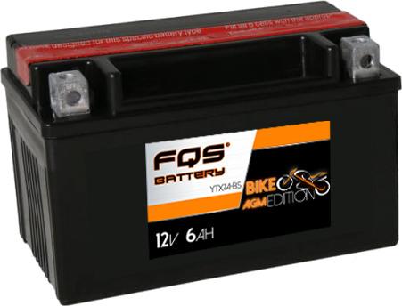 FQS YTX7A-BS - Batería Moto Agm 12v 6Ah 105A CCA + I