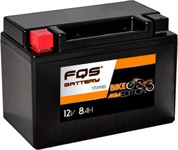 FQS YTX9-BS - Batería Moto Agm 12v 8Ah 135A CCA + I