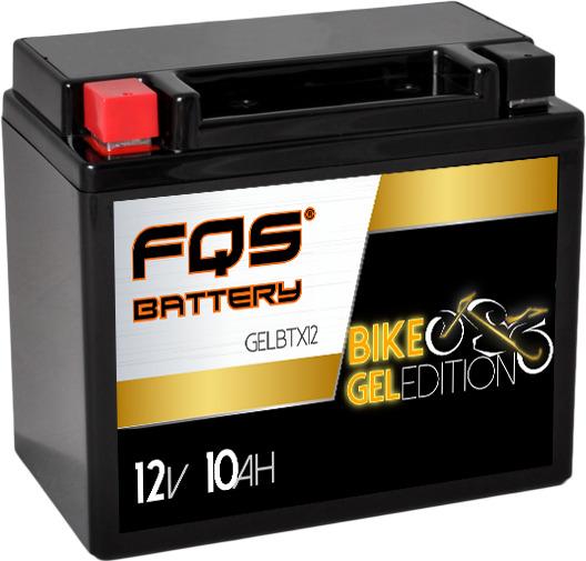 FQS GELBTX12 - Batería Moto GEL 12v 10Ah 180A CCA + I