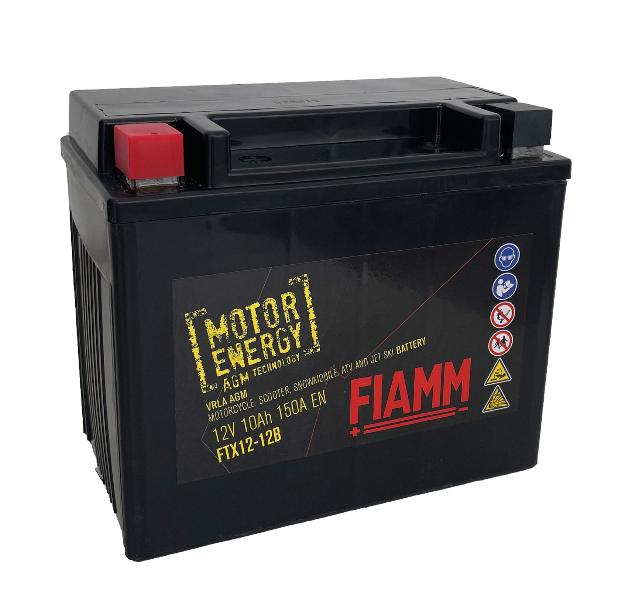 FIAMM FTX12-12B - Batería Moto Fiamm Agm Activada 12V 10Ah 150A CCA