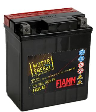 FIAMM FTX7L-BS - Batería Moto Fiamm Agm 12V 6Ah 100A CCA