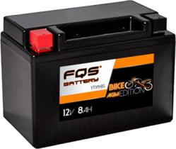FQS YTX9-BS - Batería Moto Agm 12v 8Ah 135A CCA + I