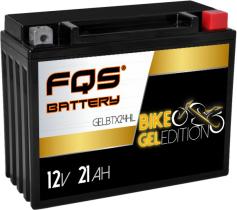 FQS GELBTX24HL - Batería Moto GEL 12v 21Ah 350A CCA + D