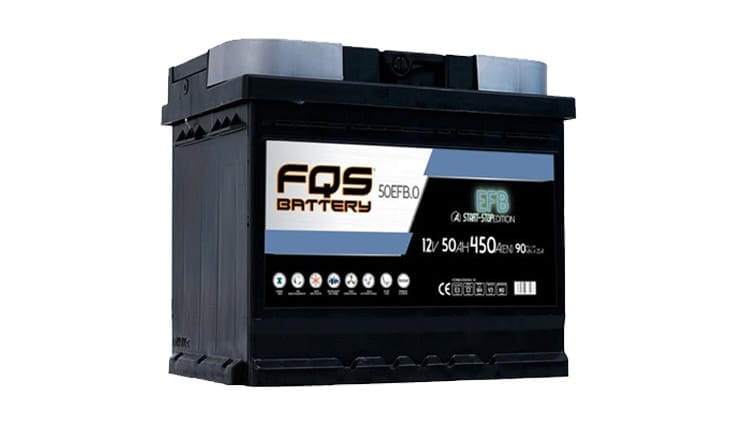 Batería FQS50EFB.0 de FQS Battery de la Gama EFB. Aptas para vehículos dotados de sistema STAR&STOP sin frenada regenerativa. Y apta para vehículos sin sistema STAR&STOP.