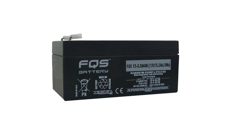 Batería 12-3.2AGM de la gama de Tracción Ligera de FQS Battery, con tecnología AGM.