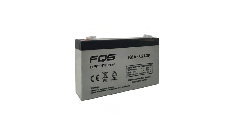 Batería 6-7.5AGM de la gama de Tracción Ligera de FQS Battery, con tecnología AGM.
