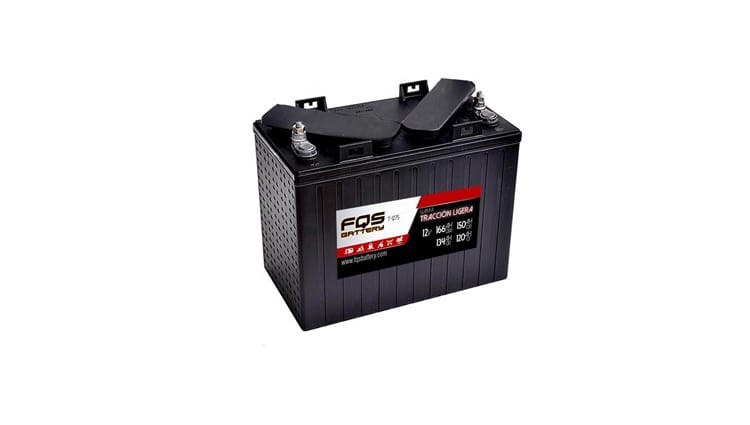 Batería FQS 7-1275 de la gama de Tracción Ligera de FQS Battery, con tecnología Flooded de Ácido Libre.