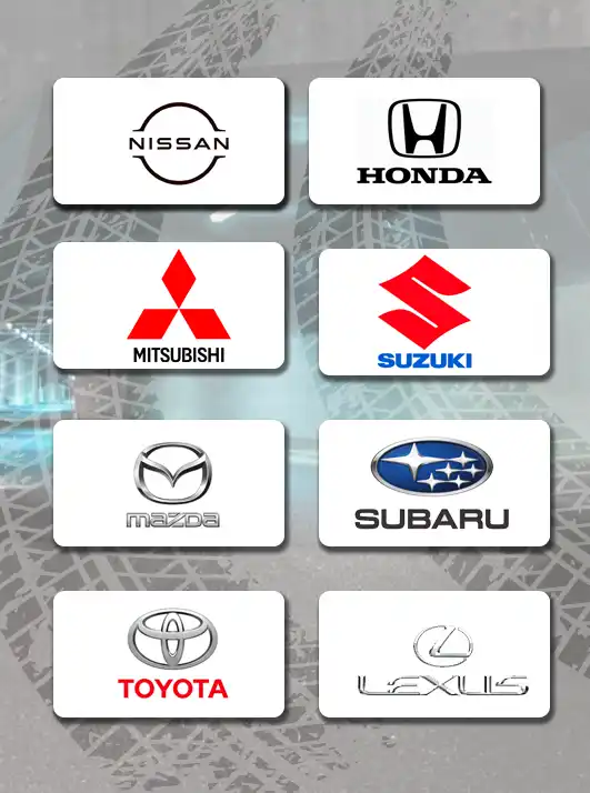 Logótipos de marcas de veículos asiáticos que utilizam baterias para veículo asiático da FQS BATTERY