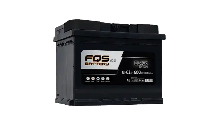 FQS62.0, Bateria da GAMA BLACK L2 12v 62AH 600A (EN) + D da marca FQS BATTERY. Tecnologia: Flooded. Para veículos ligeiros.