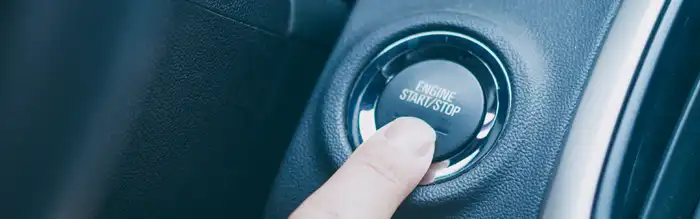 Botão start/stop de um carro