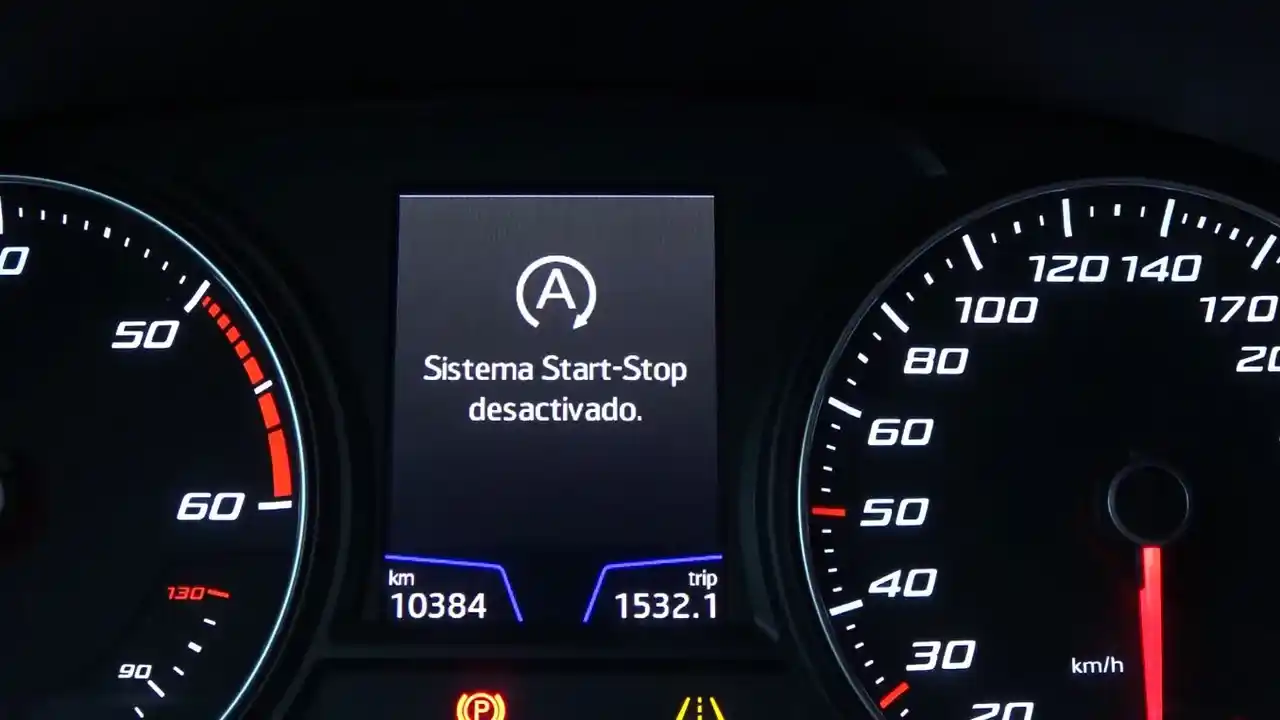 Control panel with start-stop disabled
