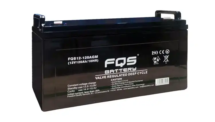 Bateria AGM para indústria FQS12-120AGM da marca FQS BATTERY